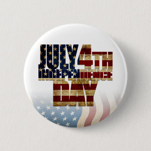 Patriotisches 4. Juli-Flaggen-Design Button