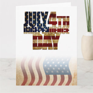 Patriotisches 4. Juli-Flaggen-Design Karte