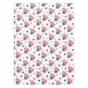 Patriotisches 4. Juli-Nahtlosmuster auf einem Tischdecke