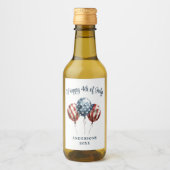 Patriotisches 4. Juli Party Weinetikett (Vorderseite)