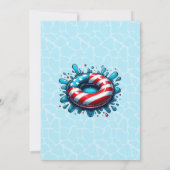 Patriotisches 4. Juli Summer Pool Party Einladung (Rückseite)