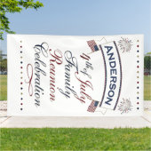 Patriotisches 4. Juli-Wiedersehensdesign Banner (Außenbereich)