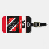 Patriotisches Abstraktes 868 Dot Pattern Trinbago  Gepäckanhänger (Vorderseite horizontal)