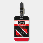 Patriotisches Abstraktes 868 Dot Pattern Trinbago  Gepäckanhänger (Vorderseite vertikal)