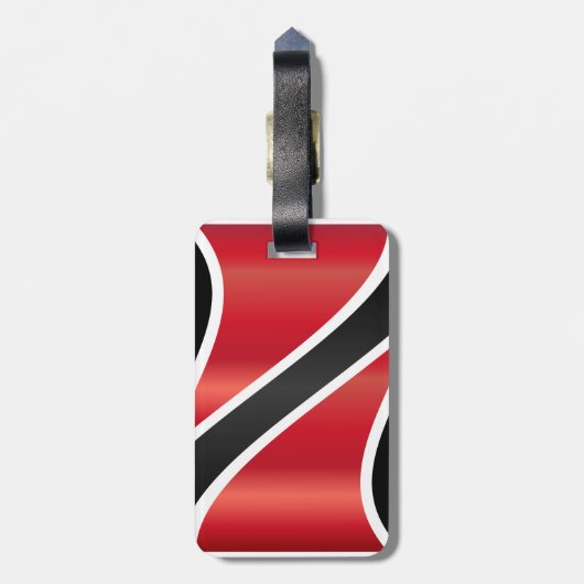 Patriotisches Abstraktes 868 Dot Pattern Trinbago  Gepäckanhänger (Rückseite vertikal)