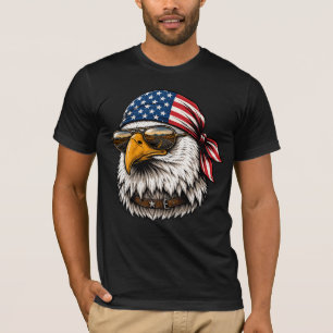 Patriotisches Adler-Bandana USA-Roadtrip T-Shirt