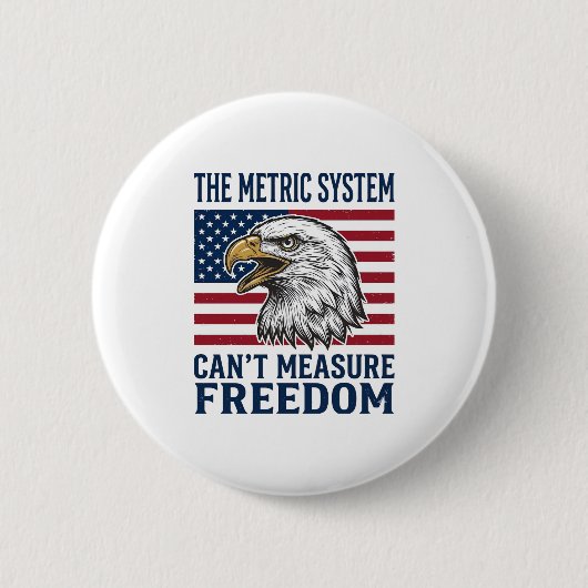 Patriotisches Adler-Freiheitszitat Vintage-Vector- Button (Vorderseite)