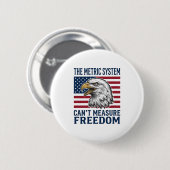 Patriotisches Adler-Freiheitszitat Vintage-Vector- Button (Vorne & Hinten)