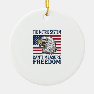 Patriotisches Adler-Freiheitszitat Vintage-Vector- Keramik Ornament