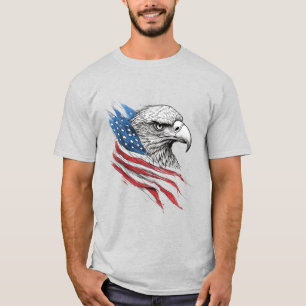 Patriotisches Adler-Geschenk – Amerikanische Flagg T-Shirt