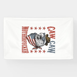 Patriotisches Adler-Krähen-Vintage-Fun-Shirt-Desig Banner