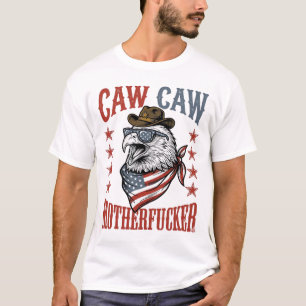 Patriotisches Adler-Krähen-Vintage-Fun-Shirt-Desig T-Shirt