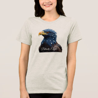 Patriotisches Adler Mädchen T-Shirt Tri-Blend Shirt