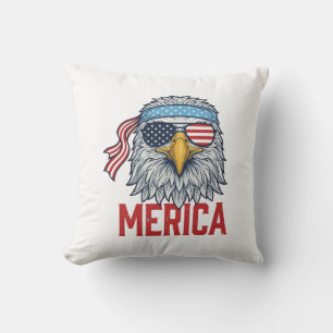 Patriotisches Adler Merica Vintage Gravur Shirt De Kissen
