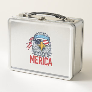 Patriotisches Adler Merica Vintage Gravur Shirt De Metall Brotdose