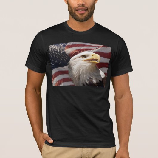 Patriotisches Adler-Shirt T-Shirt (Vorderseite)