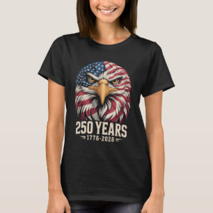 Patriotisches Adler-USA-250-Jahr-Jubiläums-T-Shirt T-Shirt