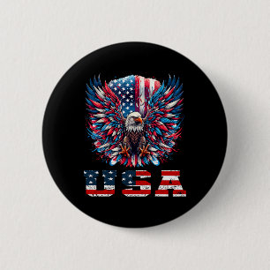 Patriotisches Adler-USA-Flagge-Design Grafik Button