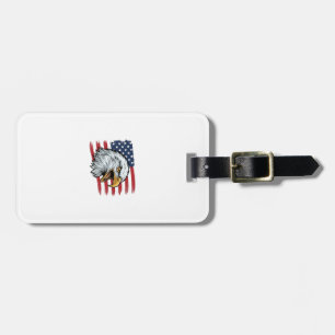 Patriotisches Adlerflagge Vintage-Vektordesign_1 Gepäckanhänger