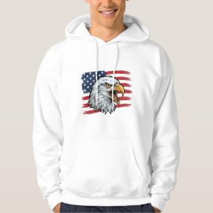 Patriotisches Adlerflagge Vintage-Vektordesign_1 Hoodie
