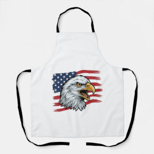 Patriotisches Adlerflagge Vintage-Vektordesign_1 Schürze