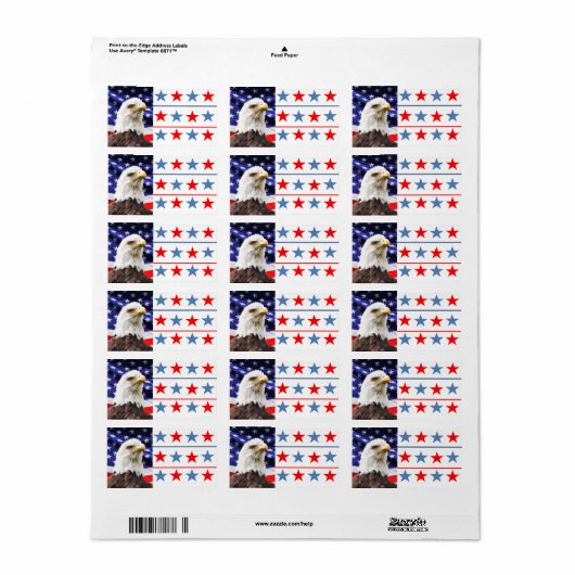 Patriotisches Adressetikett (Vorne)