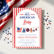 Patriotisches All American Baby 4. Juli Baby Showe