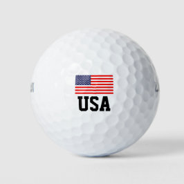 Patriotisches American Flag Golf Set | Stolz der U Golfball
