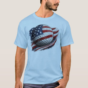 Patriotisches American-Flaggen-Golf T-Shirt