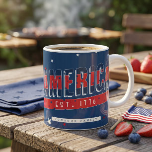 Patriotisches Amerika 1776 4. Juli Kaffee Kaffeetasse
