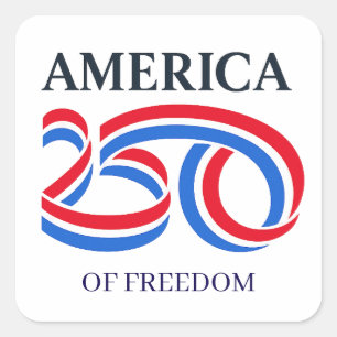 Patriotisches Amerika 250. Jubiläum USA 2026  Quadratischer Aufkleber