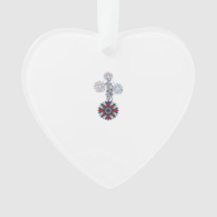 Patriotisches Amerika Blumen Feuerwerk Vintage Des Ornament