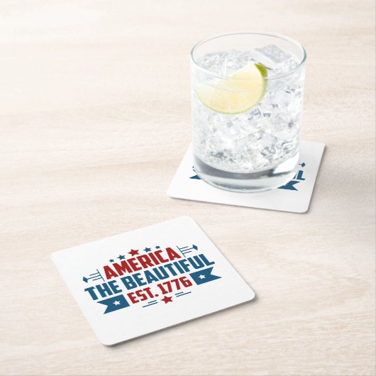 Patriotisches Amerika - der wunderschöne Untersetz Rechteckiger Pappuntersetzer (Vor Ort)