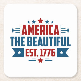 Patriotisches Amerika - der wunderschöne Untersetz Rechteckiger Pappuntersetzer