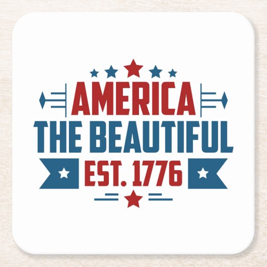 Patriotisches Amerika - der wunderschöne Untersetz Rechteckiger Pappuntersetzer (Vorderseite)