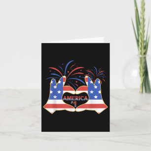 Patriotisches Amerika Erster Gedenktag Juli Karte