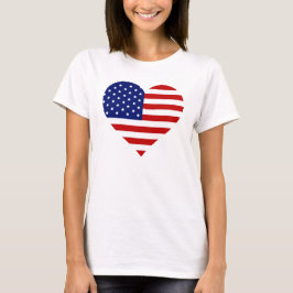 Patriotisches Amerika immer im Herzen T-Shirt