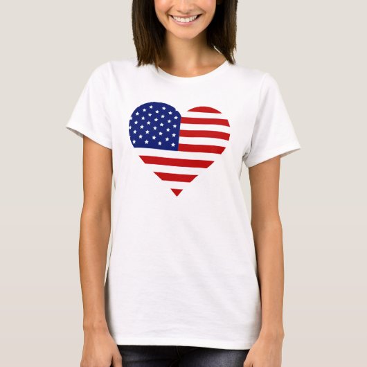 Patriotisches Amerika immer im Herzen T-Shirt (Vorderseite)