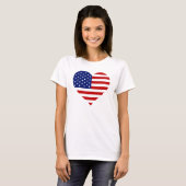 Patriotisches Amerika immer im Herzen T-Shirt (Vorne ganz)