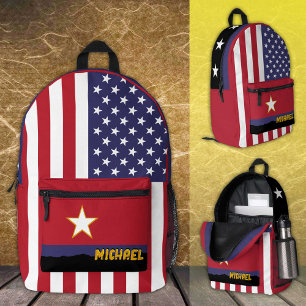 Patriotisches Amerika, Rucksack, amerikanische Fla Bedruckter Rucksack