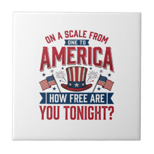 Patriotisches Amerika Wie Frei Bist Du Heute Abend Fliese