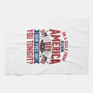 Patriotisches Amerika Wie Frei Bist Du Heute Abend Geschirrtuch
