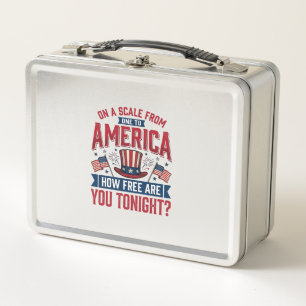 Patriotisches Amerika Wie Frei Bist Du Heute Abend Metall Brotdose