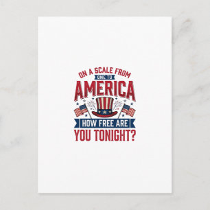 Patriotisches Amerika Wie Frei Bist Du Heute Abend Postkarte