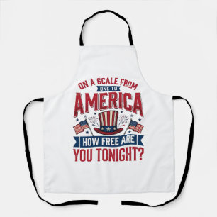 Patriotisches Amerika Wie Frei Bist Du Heute Abend Schürze