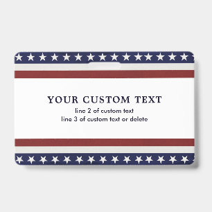 Patriotisches amerikanische Flaggen-US Flagge Ausweis