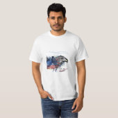 Patriotisches Amerikanisches Adler-USA-Flagge-T-Sh T-Shirt (Vorne ganz)