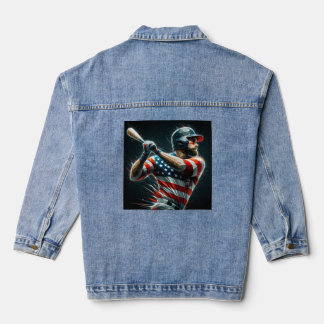 Patriotisches amerikanisches Baseball Jeansjacke