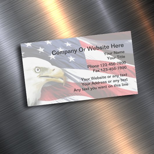 Patriotisches amerikanisches Design Magnetische Visitenkarte
