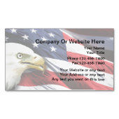 Patriotisches amerikanisches Design Magnetische Visitenkarte (Vorderseite)